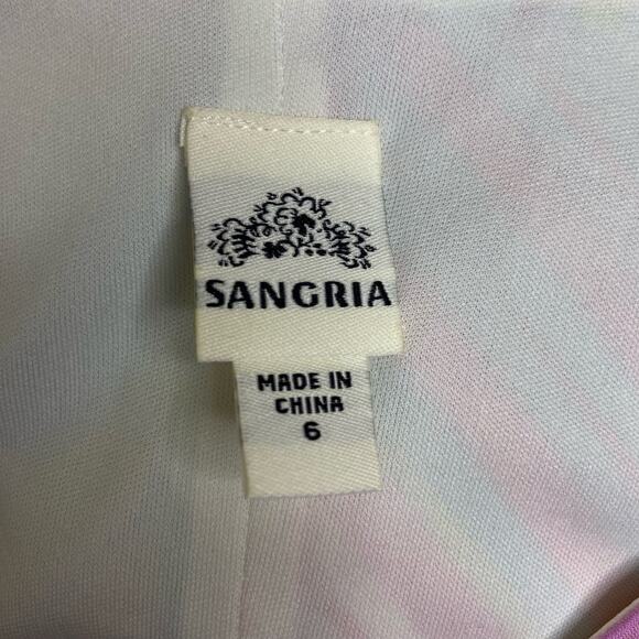 Sangria Women Size 6 Striped Sleeveless Maxi Dress Coloful Summer Vaca Beach - Picture 7 of 12